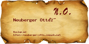 Neuberger Ottó névjegykártya